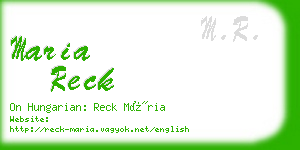 maria reck business card